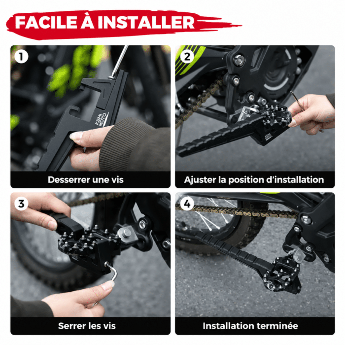 Rallonge Cale Pied Passager Moto​