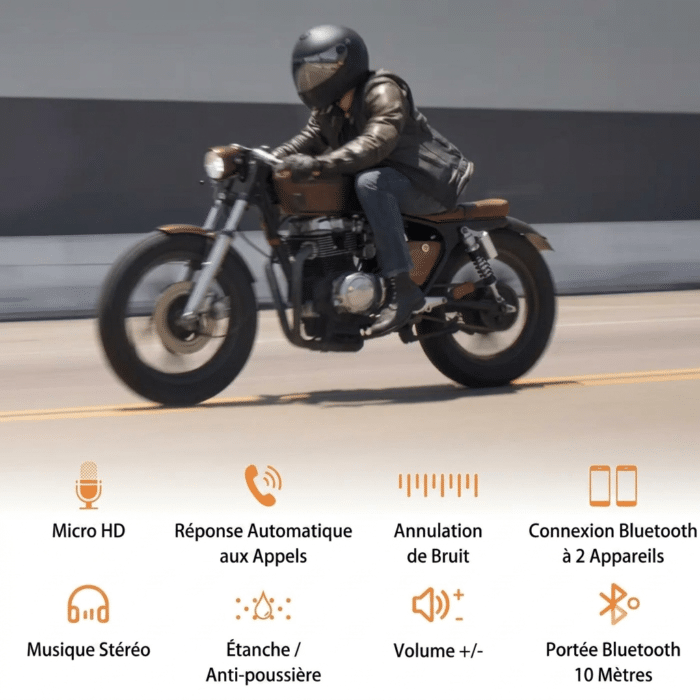 ecouteur et micro pour casque moto 2