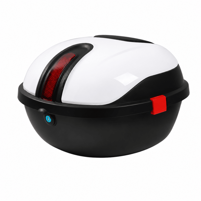 petit top case moto blanc