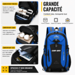 sac a dos moto bleu