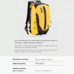 sac a dos moto jaune 2