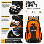 sac a dos moto orange