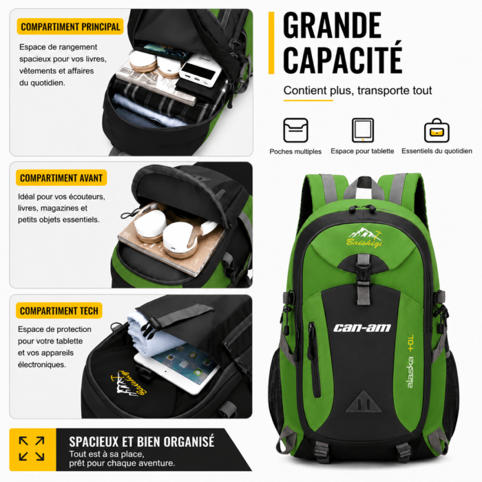 sac a dos moto vert