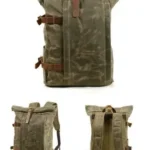 sac a dos moto vintage kaki 4