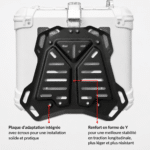 top case moto blanc