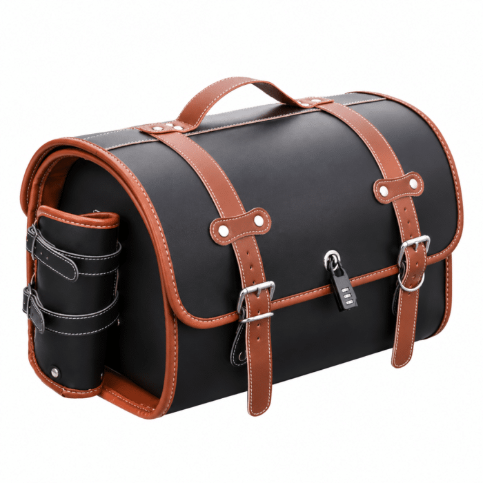 top case moto vintage​ noir