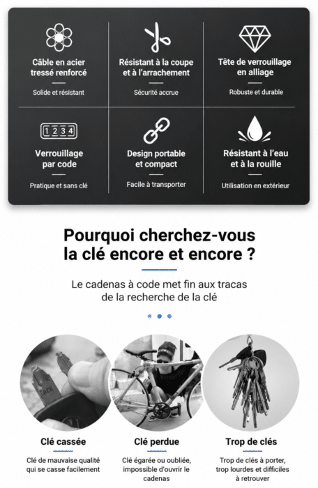 Chaine Lasso Antivol Moto