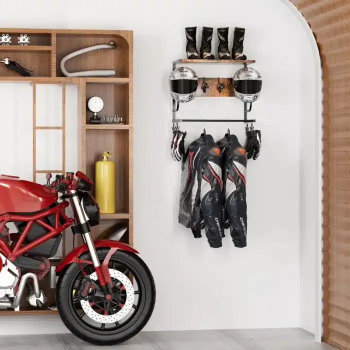 support casque et combinaison moto