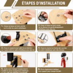 support casque moto en bois 2
