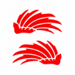 Autocollant Reflechissant Casque Rouge