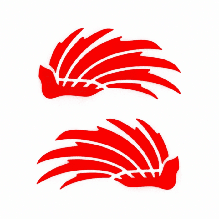 Autocollant Reflechissant Casque Rouge