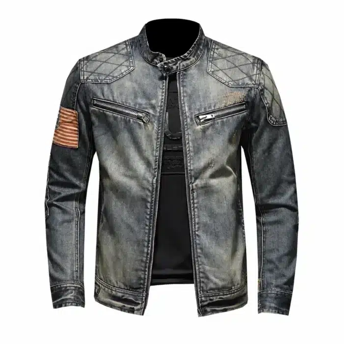 Blouson Jean Moto Homme