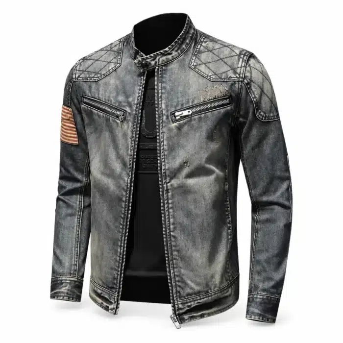 Blouson Jean Moto Homme