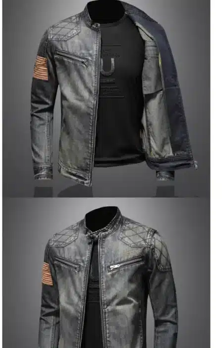 Blouson Jean Moto Homme