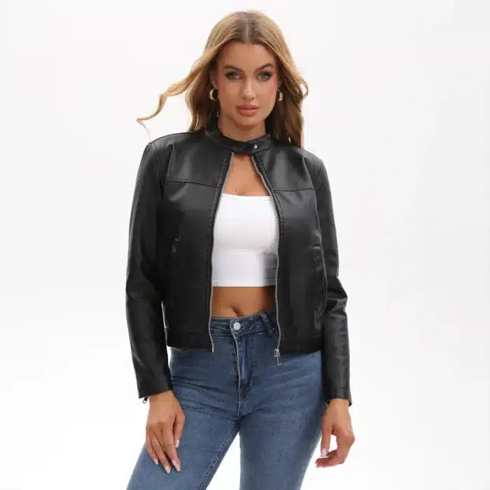 Blouson Moto Cuir Femme