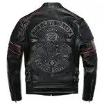 Blouson Moto Cuir Homme Avec Tete De Mort