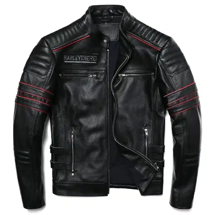 Blouson Moto Cuir Homme Avec Tete De Mort