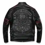 Blouson Moto Cuir Homme Avec Tete De Mort