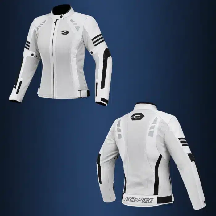 Blouson Moto Femme Blanc