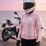 Blouson Moto Femme Rose