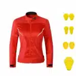 Blouson Moto Femme Rouge