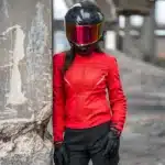 Blouson Moto Femme Rouge