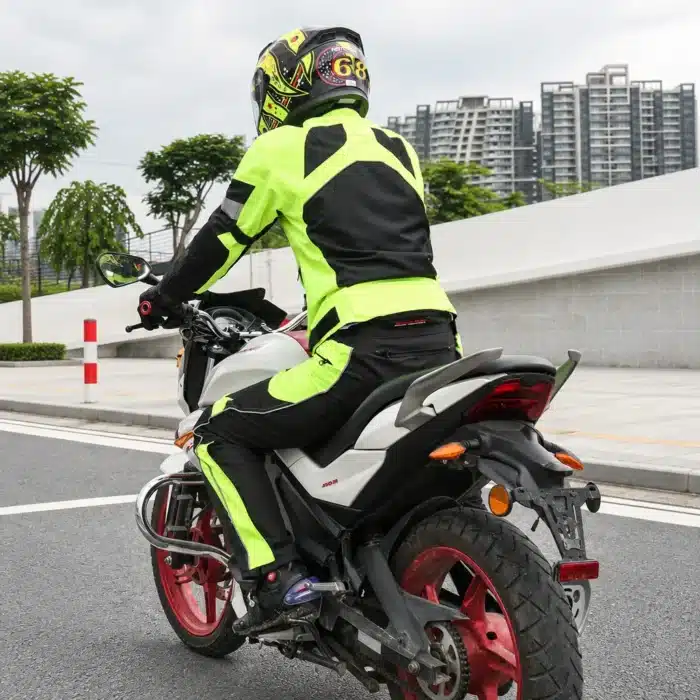 Blouson Moto Homme Fluo