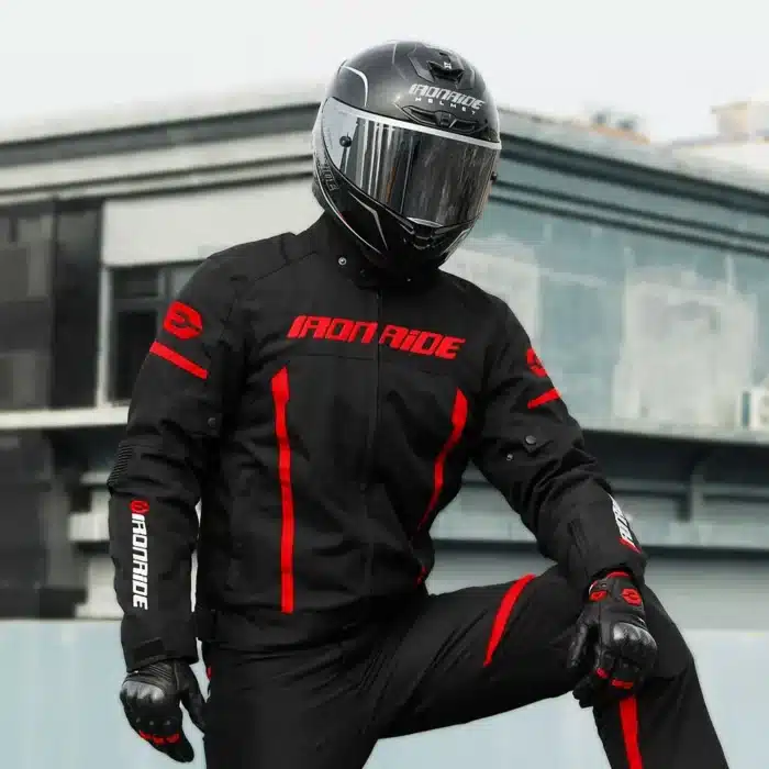 Blouson Moto Homme Rouge Et Noir